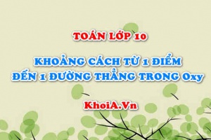 Khoảng cách từ 1 điểm đến 1 đường thẳng trong Oxy Công thức và Bài tập - Toán lớp 10